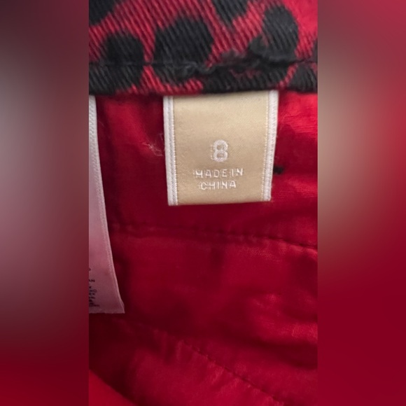 Micheal Kors Cheetah Print Skinny Jeans-Red - Picture 12 of 12